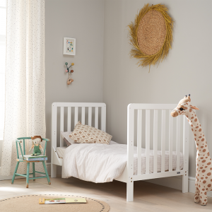 Tutti Bambini Malmo 2 Piece Nursery Room Set With Cot Top Changer- White And Dove Grey