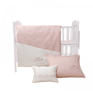 Mini Manilla Baby Asymmetrical Linen Set- Ecru/Pink