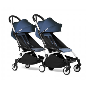 YOYO Complete Double Pushchair for Siblings- Air France Blue
