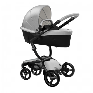 Mima Xari 3 in 1 Pushchair- Black Chassis and starter pack, Argento Pod