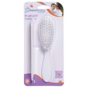 Dreambaby Brush and Comb 2Pc Set- White