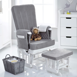 Obaby Deluxe Reclining Glider Chair and Stool